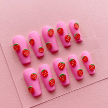 Load image into Gallery viewer, Strawberry Press On Nails
