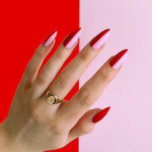 Load image into Gallery viewer, 50 // 50 Pink &amp; Red Press On Nails
